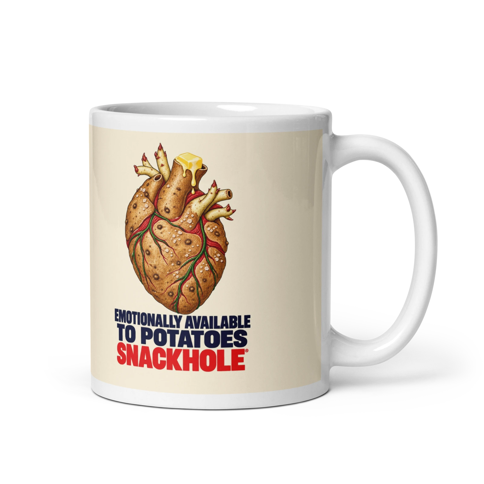 Emotionally Available to Potatoes — Mug