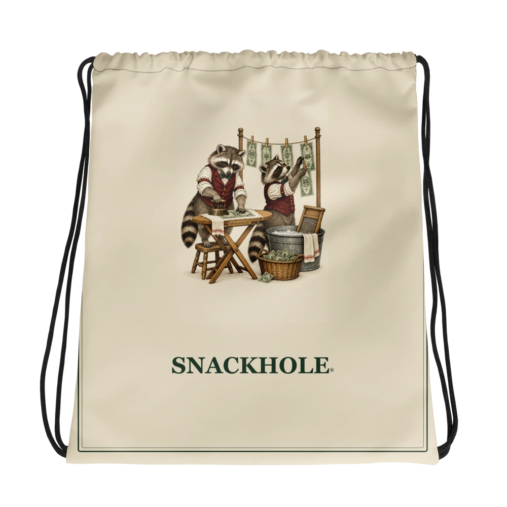 Money Laundering — Drawstring Bag — Front