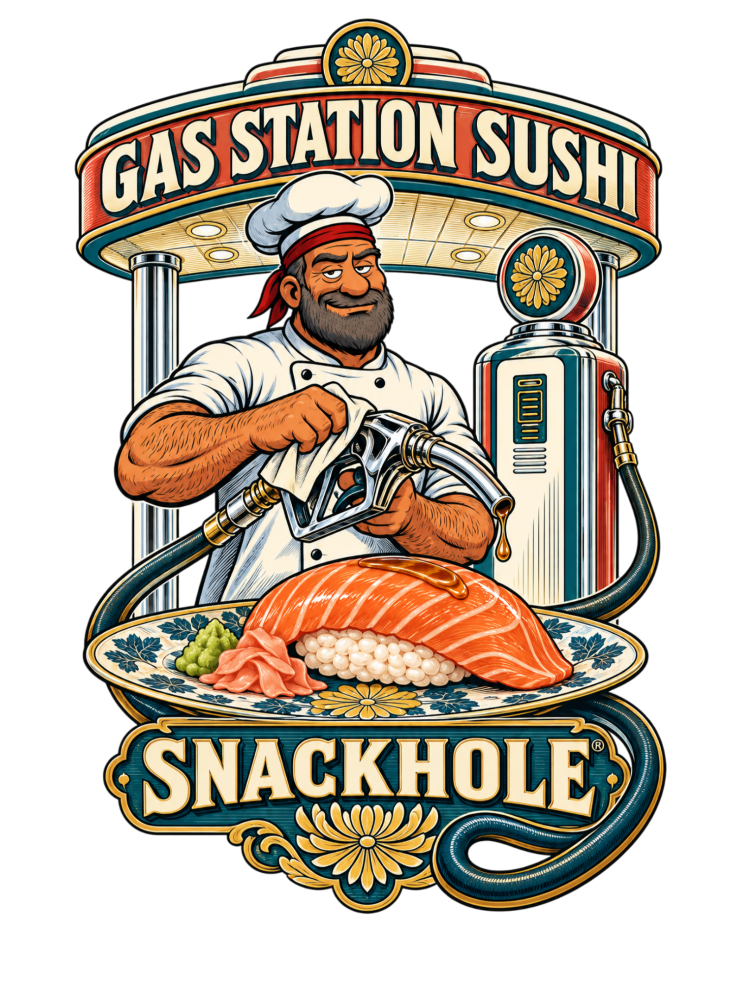 Print artwork for GAS STATION SUSHI