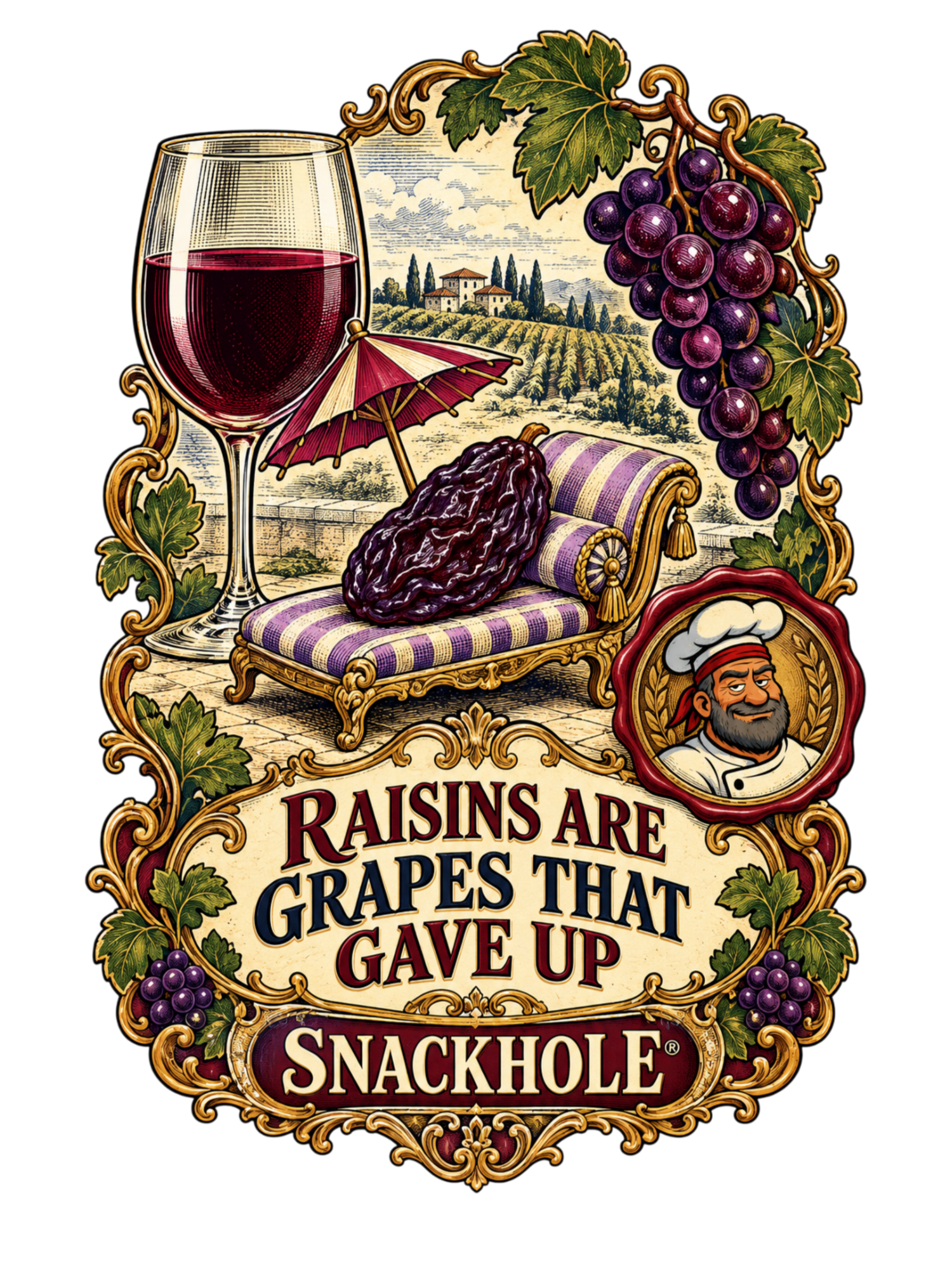 Print artwork for RAISINS ARE GRAPES THAT GAVE UP